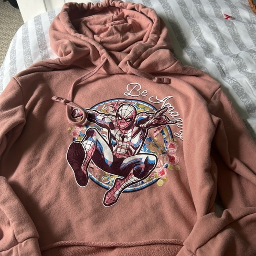 Spiderman Floral cropped sweatshirt